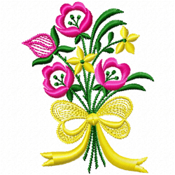 Flowers And Tree Embroidery Design 6 Flowers And Tree Embroidery Design 6